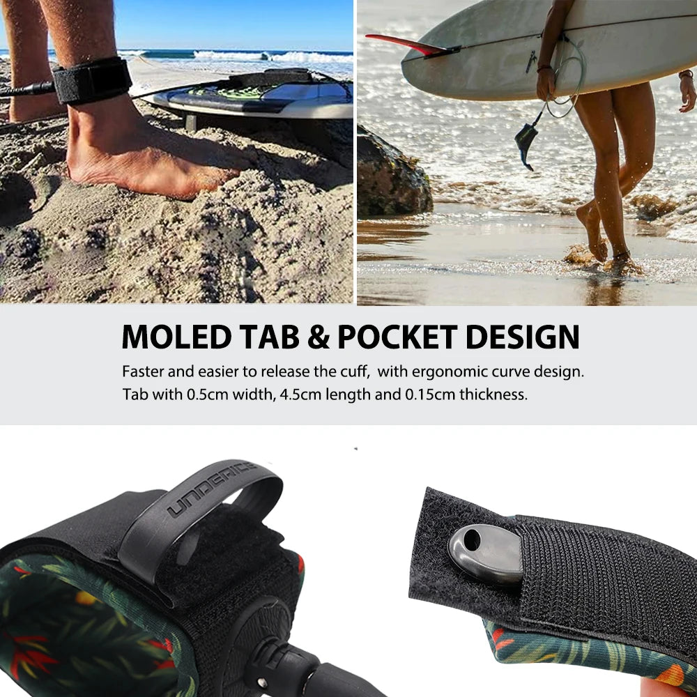 Surf Leash SUP Board 6-10FT Surfboard Leash Surf Leg Rope Surfing Leash for All Surfboard Foot Rope Surf Accessories