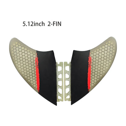 NEW Surfboard Fin Future KEEL Twin Fin Keel Fins Honeycomb Fiberglass Tri-Color for Longboard Surfboard & Top Surfing Perfor Fin